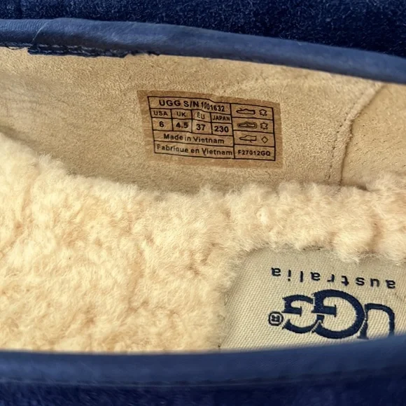UGG Australia Twilight Blue Suede Alloway Slippers 6US - Picture 2 of 13